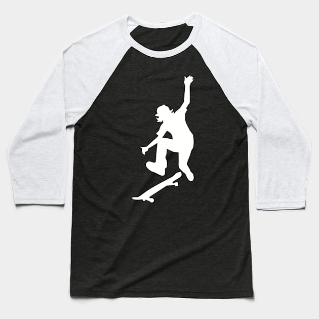 Skateboard Baseball T-Shirt by Designzz